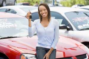 Woman Holding a Car Key