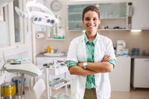 a dentist in her clinic