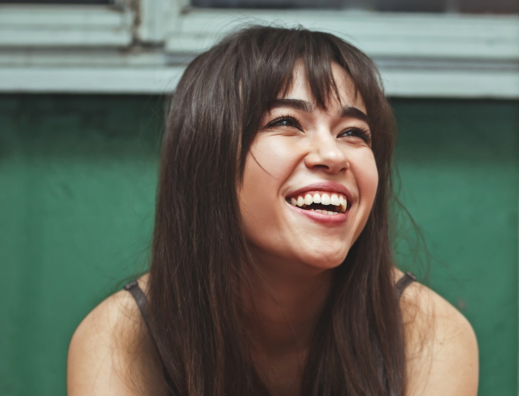 beautiful woman smiling