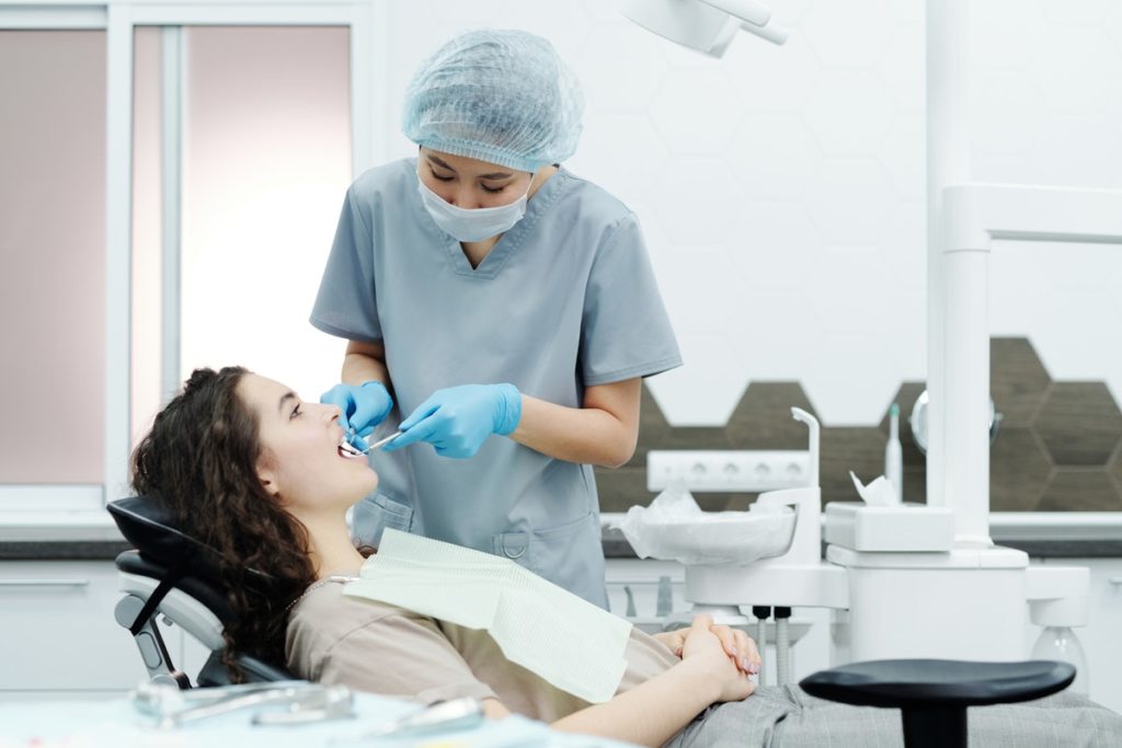 dentist doing dental procedure