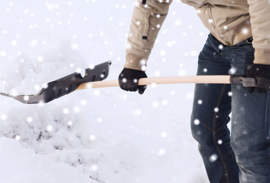 Shoveling snow