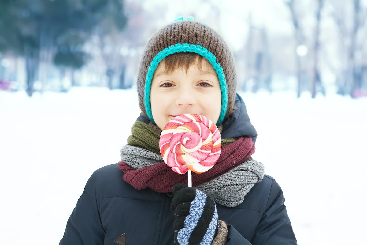 child eating candy